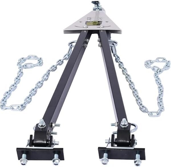 Tow Bar,Adjustable Towing Bar Bumper Mount 5000lb w/ 2X Chains,Universal Towing Bar 5000 LBS Towing Capacity,Coupler Fits 2-Inch Ball Hitch,Fit Tow Bars for Jeeps, Trucks, SUVs, RVs, Boat, Trailers