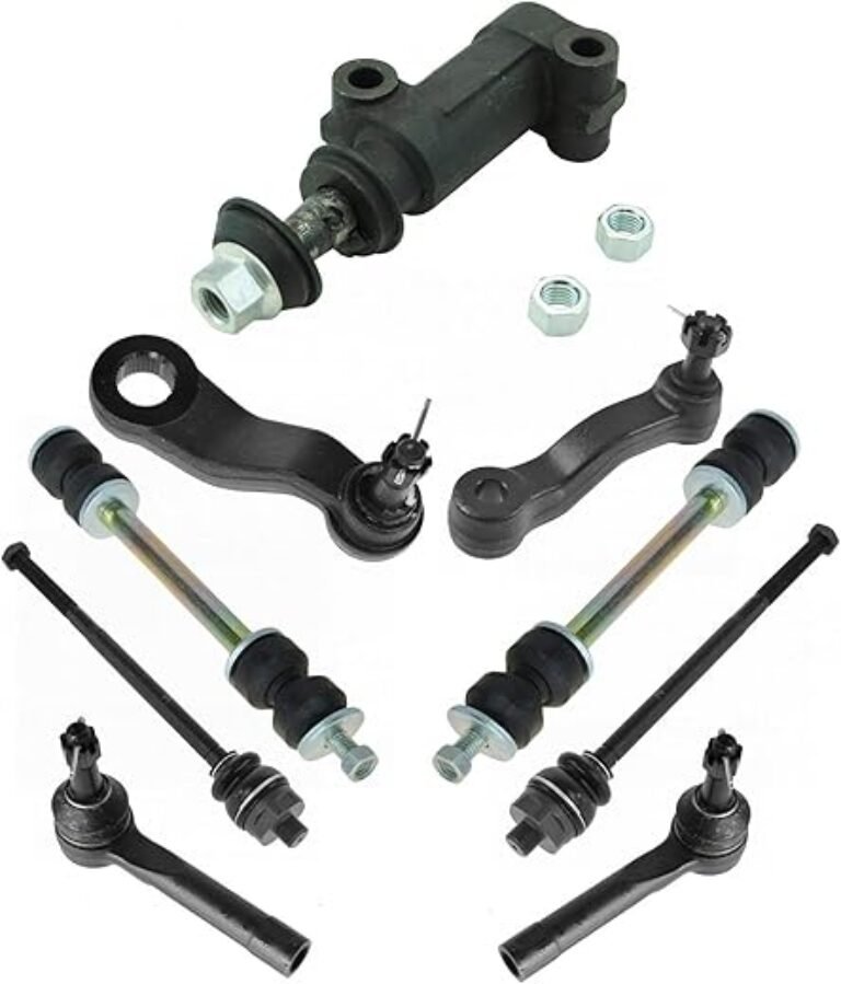 TRQ Front Steering & Suspension Kit Idler Arm Idler Arm Bracket Assembly Pitman Arm Sway Bar Stabilizer Link Tie Rod Compatible with Cadillac Chevrolet GMC