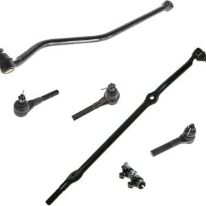 TRQ Front Steering & Suspension Kit Tie Rod Tie Rod Adjusting Sleeve Track Bar Compatible with 1993-1998 Jeep Grand Cherokee