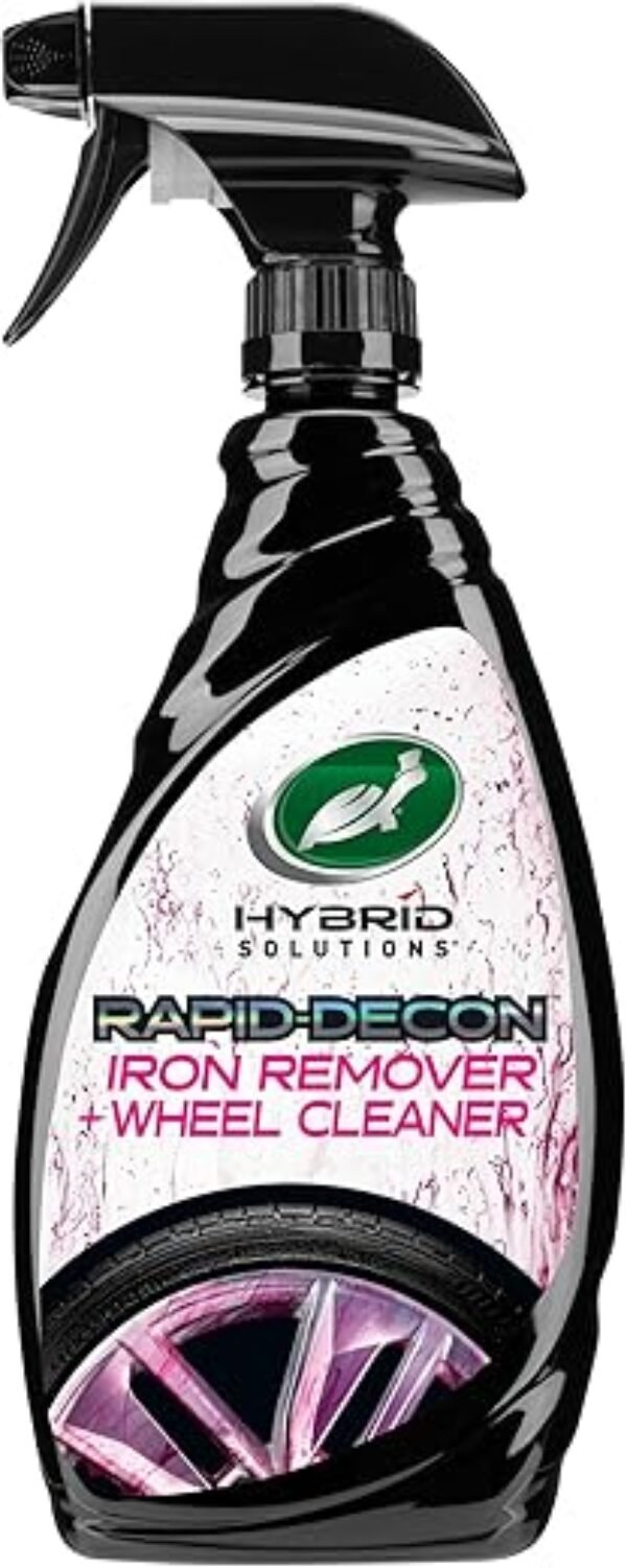 Turtle Wax 53759 Hybrid Solutions All Wheel Cleaner and Iron Remover, Rapid Removal of Surface Contaminants, Brake Dust and Rust, Safe for All Vehicle Paint, Low Odor Formula, 23 Oz. (Pack of 1)