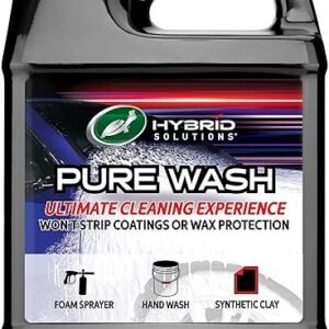 Turtle Wax 54320 Hybrid Solutions Slick-N-Slide Pure Wash, pH Neutral, Extreme Foaming Car Wash Soap, Hand Wash or Foam Cannon Application, Clay Bar Lubricant, Spot Free Clean, 64 oz. (Pack of 1)