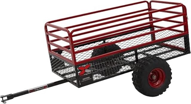 YUTRAX® HC1750 Trailer, Heavy-Duty Trailer, 1750 lb. Load Capacity, Heavy-Duty Steel Construction, Haul 28 Cub Feet, Minimal Assembly, Large Flotation Tires