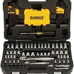 DEWALT Mechanics Tools Kit and Socket Set, 1/4" & 3/8" Drive, SAE, 108-Piece (DWMT73801)