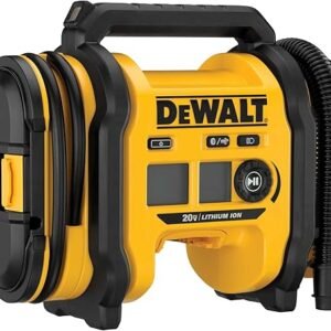 DEWALT Tire Inflator Portable Air Compressor 20V MAX, Air Pump with Automatic Shut Off, LED Light, Tool Only (DCC020IB)