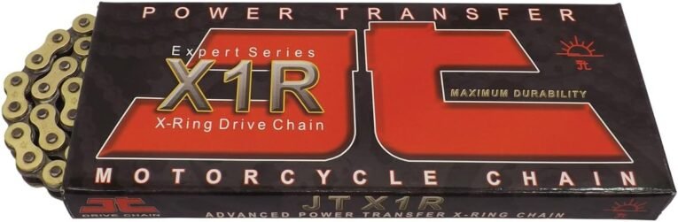 JT Chain JTC520X1RGB118DL (520 Series) Gold 118 Link Heavy Duty X-Ring Chain with Connecting Link