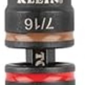 Klein Tools 32933 Klein Tools 32933 Impact Driver, SAE 7-in-1 Impact Rated Socket Set, 3 Flip Sockets with 6 Hex Driver Sizes and 1/4-Inch Bit Holder, 5-Inch Shaft