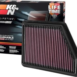 K&N High-Flow Original Lifetime Engine Air Filter: Increase Power: Premium, Washable: Compatible with 2016-2025 HONDA: Civic, HR-V, 33-5045