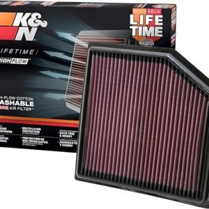 K&N High-Flow Original Lifetime Engine Air Filter: Increase Power: Premium, Washable: Compatible with 2012-2024 Lexus/Toyota: (See Product Description for Select Models) 33-2452