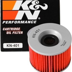K&N Motorcycle Oil Filter: High Performance, Premium, Designed to be used with Synthetic or Conventional Oils: Fits Select Kawasaki Vehicles, KN-401