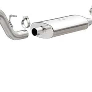 MagnaFlow Cat-Back Performance Exhaust System 19018 - Street Series, Stainless Steel 3in Main Piping, Single Passenger Side Rear Exit, Polished Finish 4in Exhaust Tip - Truck Performance Exhaust Kit