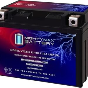 Mighty Max Battery YTZ14S -12 Volt 11.2 AH, 230 CCA, Rechargeable Maintenance Free SLA AGM Motorcycle Battery