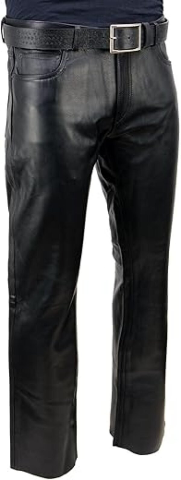Milwaukee Leather | Classic Fit 5 Pocket Leather Pants for Men - Premium Leather Motorcycle Riding Pants - LKM5790