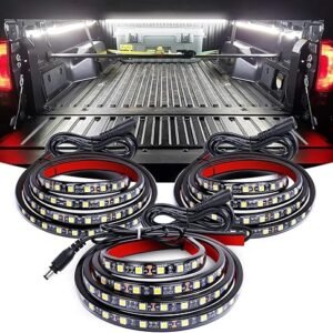 Nilight 3PCS 60 Inch Bed Light Strip 270 LED with On/Off Switch Blade Fuse Splitter Extension Cable for Cargo Pickup Truck SUV RV Boat