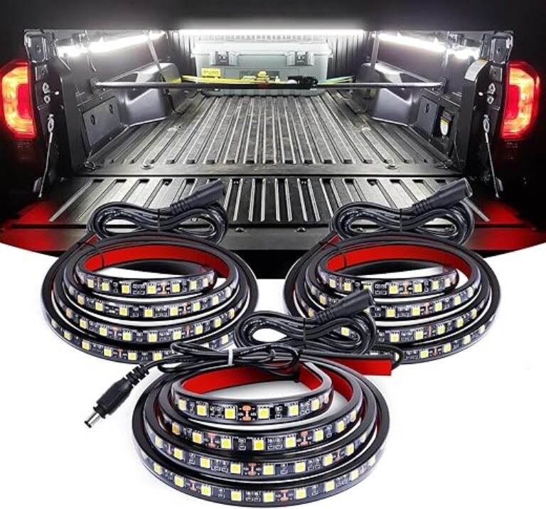 Nilight 3PCS 60 Inch Bed Light Strip 270 LED with On/Off Switch Blade Fuse Splitter Extension Cable for Cargo Pickup Truck SUV RV Boat