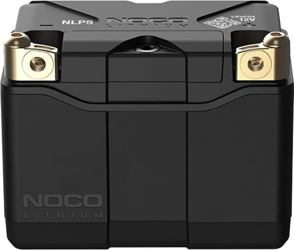 NOCO Lithium NLP5: Ultra-Light 12V Lithium Powersport Battery – Group 5 – 2Ah – 250A Start Power – Intelligent BMS – UL Certified