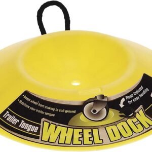 Camco Heavy Duty Wheel Dock with Rope Handle - Helps Prevent Trailer Wheel from Sinking Into Dirt or Mud, Easy to Store and Transport (44632)