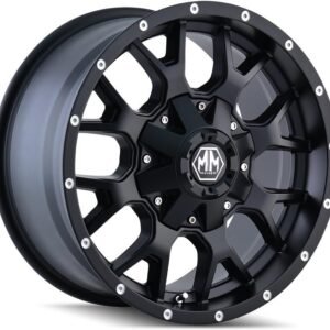 MAYHEM WARRIOR Matte Black Wheel (17 x 7.5 inches /5 x 108 mm, 40 mm Offset)