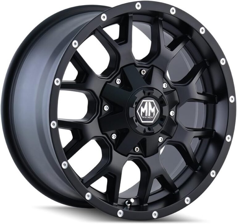 MAYHEM WARRIOR Matte Black Wheel (17 x 7.5 inches /5 x 108 mm, 40 mm Offset)