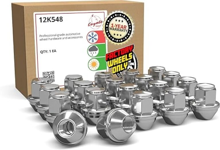 Wheel Accessories Parts 20 Pcs M14x1.5 14x1.5 OEM Style Lug Nuts 611-204 |ACPZ-1012-D | ACPZ-1012-M | 1.66" Long Chrome 13/16" Hex Fits 2014+ Ford Mustang | 2020+ Explorer | 2020+ Maverick