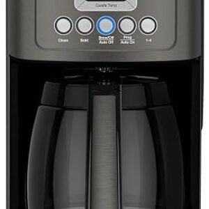 Cuisinart 14-Cup Coffee Maker, Programmable PerfecTemp Glass Carafe Coffee Machine with 1-4 Cup Setting, Brew Strength Control and Pause, Stainless Steel, DCC-3200BKSNAS, Black