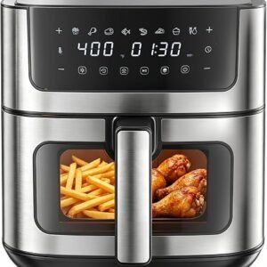 DUMOS 6.34QT Air Fryer, Airfryer 8-in-1 with Viewing Window