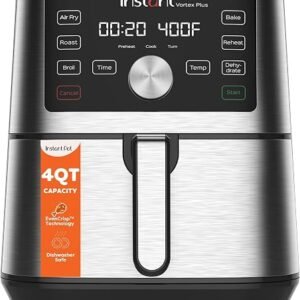 Instant Pot Vortex Plus Mini 4 Qt 6-in-1 Air Fryer, Stainless Steel