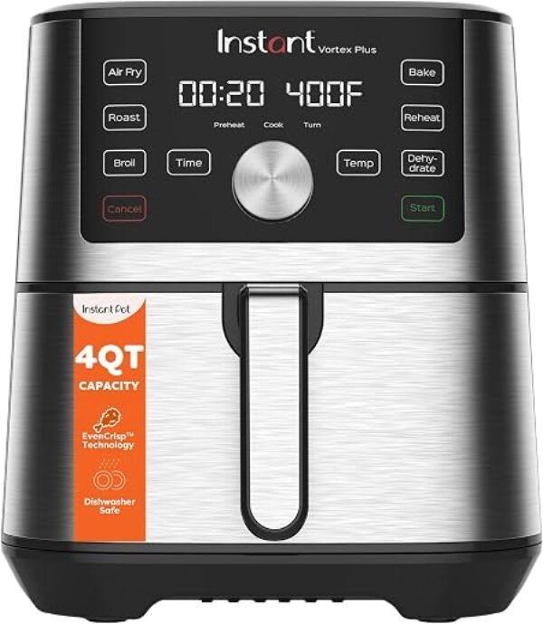 Instant Pot Vortex Plus Mini 4 Qt 6-in-1 Air Fryer, Stainless Steel