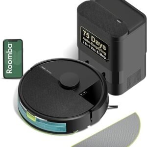 iRobot Roomba 105 Combo Robot Vacuum & Mop with AutoEmpty Dock - Self-Empties for 75 Days, Intense Power-Lifting Suction, LiDAR Navigation, Multiple Cleaning Modes, Avoids Mopping Carpet