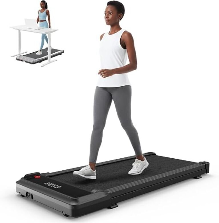 NEWBULIG Walking Pad Treadmill for Home, Lightweight Walk Machine with Remote Control and LED Display, Portable Treadmill Under Desk for Walking, Jogging, Running