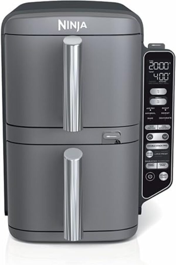 Ninja DoubleStack XL Smart Air Fryer, 10 Qt, 6-in-1, Grey, SL451