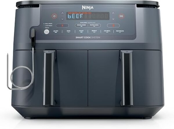 Ninja Foodi Air Fryer, 10 Qt DualZone Smart XL, 6-in-1, Grey, DZ550GY