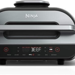 Ninja® Foodi® Smart XL 6-in-1 Indoor Grill & Air Fryer, Black/Silver, FG551