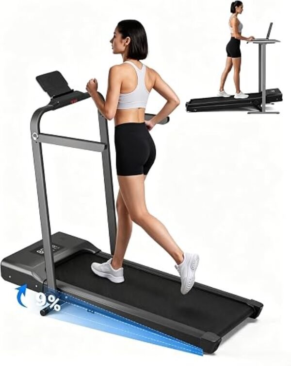 Superun Waking Pad Treadmill with Incline, 3.0HP and 300 LBS Capacity