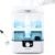 6L Humidifiers for Bedroom Large Room Home, CHIVALZ Cool Mist Top Fill Humidifiers for Baby Nursery and Plants, 26dB Quiet, Nightlight, Up to 50 Hours, Oil Diffuser 1 Pack + 2 Mist Outlets White