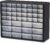 Akro-Mils 44-Drawer Plastic Drawer Storage Cabinet for Garage Organization, Bead Organizer, Building Bricks Storage, Teacher Toolbox, Makeup Organizer, 20-Inch W x 6-Inch D x 16-Inch H, 10144 Black
