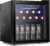 Antarctic Star 12 Bottle 48 Can Wine Cooler/Cabinet Beverage Refrigerator Mini Fridge Low Noise Clear Glass Door Counter Top Cellar for Beer Soda Bar 1.3 cu.ft Black