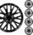 BDK (4-Pack) Premium Black Hubcaps 16″ Wheel Rim Cover Hub Caps OEM Style Direct Replacement Snap On Car Truck SUV Van – 16 Inch, Set of 4