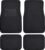 BDK Premium Black Carpet Floor Mats for Cars – Universal Fit Interior 4-Piece Car Mats Full Set with Vinyl Heel Pad Protector – Cute Car Accessories Interior Floor Covers for SUVs & Trucks