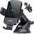 CHGeek Wireless Car Charger, 15W Fast Charging Auto Clamping Car Charger Phone Mount Phone Holder fit for iPhone 16 15 14 13 12 Pro Max 11 XR XS, Samsung Galaxy S24 Ultra S23 S22 S21, S20, S10+, Black