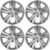 Custom Accessories 4-Pack 15″ SGT-5 Wheel Covers, Replacement Hubcaps for Cars, Trucks, SUVs — Silver/Chrome