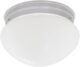 Designers Fountain 9 in 2-Light Flush Mount Ceiling Light with Frosted Glass Shade, White, 4732-WH