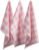 DII Buffalo Check Kitchen Collection, Classic Farmhouse Dishtowel Set, 20×30, Pink &White, 3 Piece