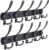 Dseap Coat Rack Wall Mounted – 5 Tri Hooks, Heavy Duty, Stainless Steel, Metal Coat Hook Rail for Coat Hat Towel Purse Robes Mudroom Bathroom Entryway (Black, 2 Packs)