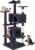 DUMOS 54-inch Indoor Cat Tree Tower –Multi-Level Pet House for Large Cats with 2 Condos, Scratching Posts, Round Platform, Small Ladder, and Toys – Perfect for Cats of All Ages, Dark Grey