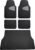 FH Group Premium Liners Tall Channel Trimmable All Weather Rubber Full Set Car Floor Mats (Gray) w. Trimmable All-Season Cargo Liner (Black) – Universal Fit for Cars Trucks and SUVs