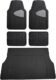FH Group Premium Liners Tall Channel Trimmable All Weather Rubber Full Set Car Floor Mats (Gray) w. Trimmable All-Season Cargo Liner (Black) – Universal Fit for Cars Trucks and SUVs