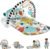 Fisher-Price Baby Playmat Glow and Grow Kick & Play Piano Gym, Blue Musical Learning Toy with Developmental Activities for Newborns
