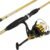 Fishing Rod and Reel Combo – 2pc Strike Series Medium Action 78-Inch Spinning Reel Fishing Pole – Angling Gear for Bass and Trout by Wakeman, 6.5 feet
