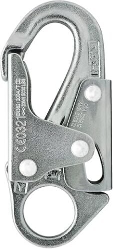 Forged Steel Snap Hook 25KN – Fusion Climb® Maxi-2 – Professional Fall Protection Snap Hook – Heavy Duty Carbon Steel – Double-Action Snap Hook for Safety, Climbing, Rappelling – OSHA