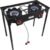 Gas One Propane Double Burner Two Burner Camp Stove Outdoor High Pressure Propane 2 Burner Adjustable PSI Regulator and 4ft Steel Braided Hose With Removable Legs